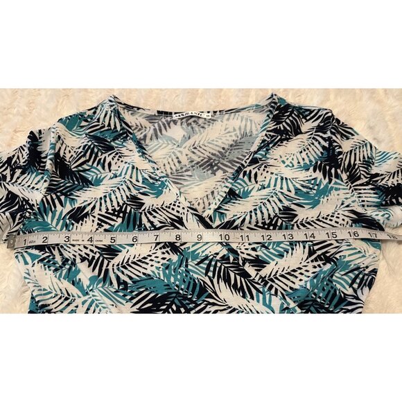 MS Basic Brand Midi Sundress V-neck Tropical Theme 100% Polyester Women's Size M - Picture 7 of 14